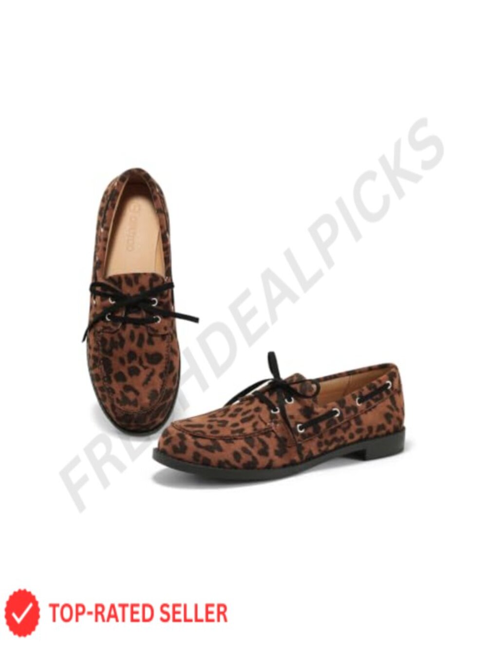 Faux Suede Slip On Loafers Women Lace Up Closed Toe Boat Shoes